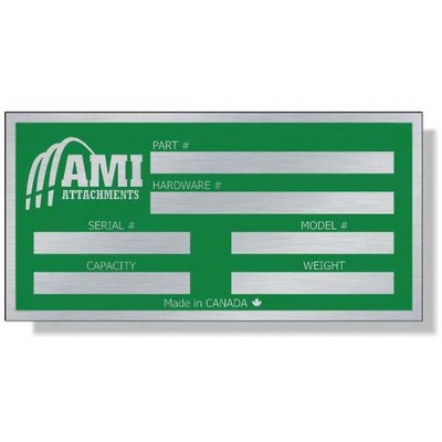 .020 Satin Aluminum Metal Plate, Spot Color, 15.1 to 20 Sq/In