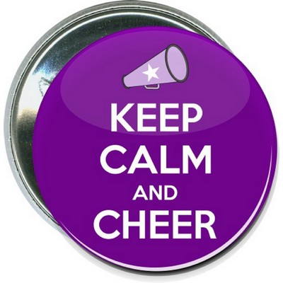 Cheerleading - Keep Calm and Cheer - 2 1/4 Inch Round Button