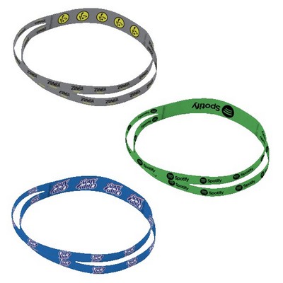 1" Dye-Sublimated Stretchy Elastic Headband with two 1/2" Bands