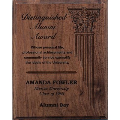 Walnut Laser Engraved Plaque (10-1/2"x13")