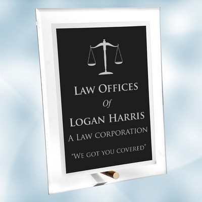 Acrylic Black Complex Plaque (L)