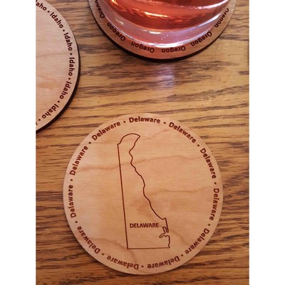 3.5" - Delaware Hardwood Coasters