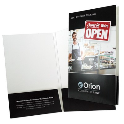 Legal Presentation Folder w/ Two 1/4" Capacity Box Pockets (9"x14 1/2") 4/0
