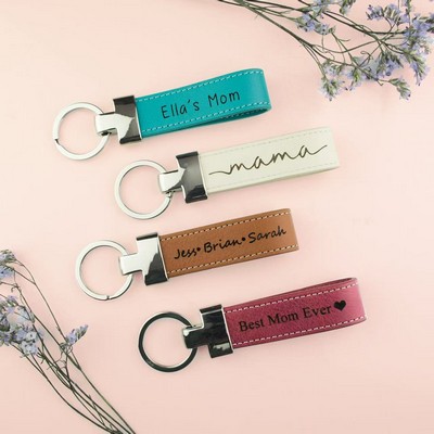 Leather Key Chain Zinc Alloy Car Home Keychain