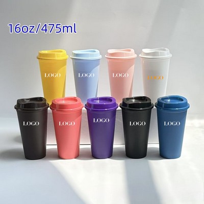 16oz Portable Coffee Cup With Lid