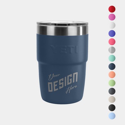 8 Oz YETI® Rambler Stainless Steel Insulated Stackable Cup w/ Lid