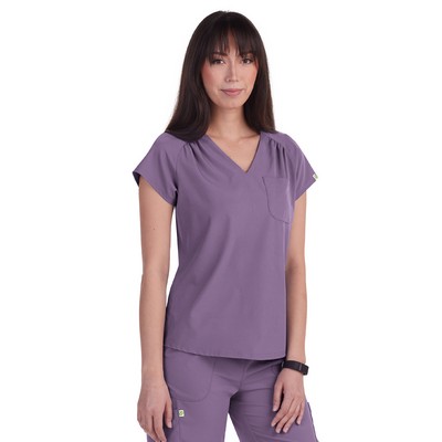koi - Planet koi - Women's 1-Pocket Heart-Shaped Neckline Eco-Friendly Kailani Top