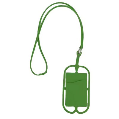Silicone Phone Holding Lanyard With Wallet