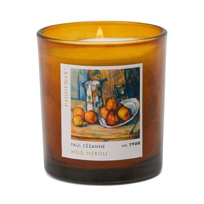 Impressionist 6 Oz Amber Glass Candle In Blue Box - CÉzanne, "Still Life W