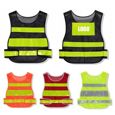 Adjustable Reflective Safety Mesh Vest for Adults