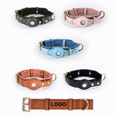 Genuine Leather Pet Tracking Collar