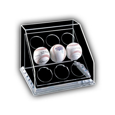 9 Ball Baseball Case with Mirror Back and 3/4" Base