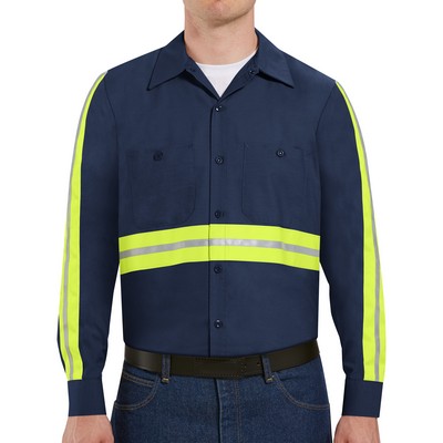 Red Kap® Long Sleeve Enhanced Visibility Industrial Work Shirt