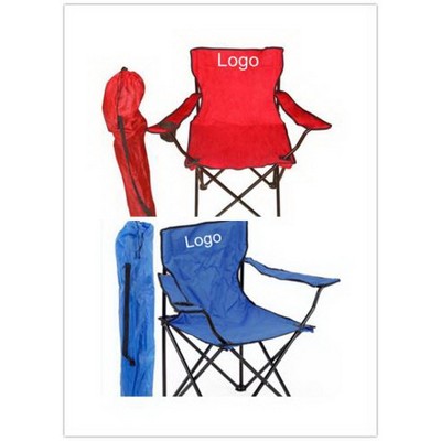 Foldable Beach Chair with Carry Bag and Cup Holder