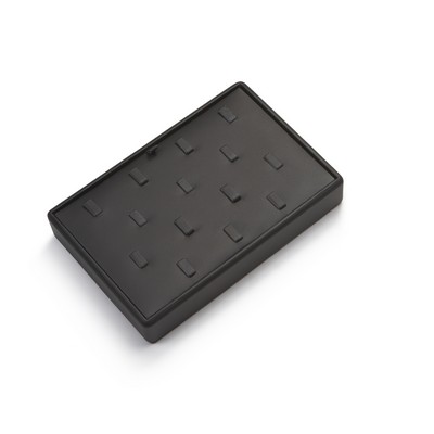 Black Leatherette 14 Clip Ring Tray
