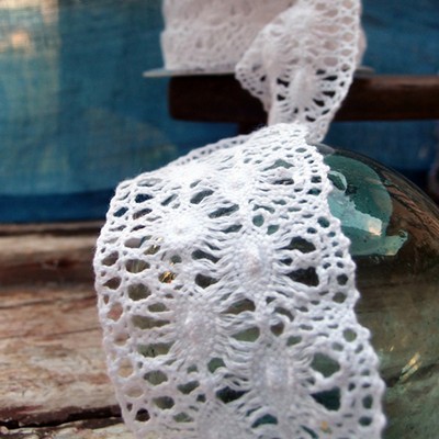 Wide White Lace Ribbon