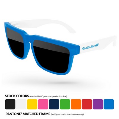 2-Tone Heat Sunglasses W/ Temple Imprint