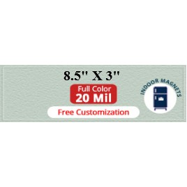 Magnet - 3x8.5 Square Corners - 20 mil