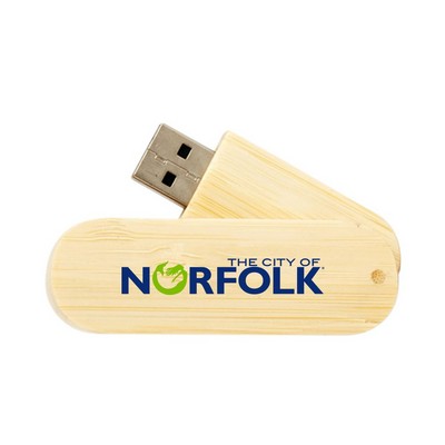 Hinsdale Eco-Friendly Bamboo Swivel USB-128G