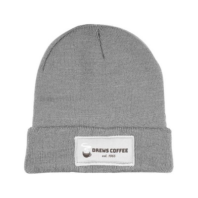 Knit Beanie With Patch