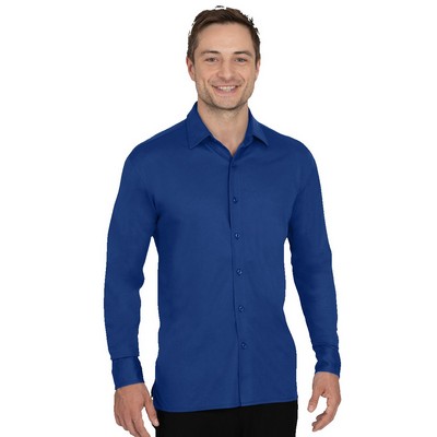 Men's Knit Stretch Woven Shirt