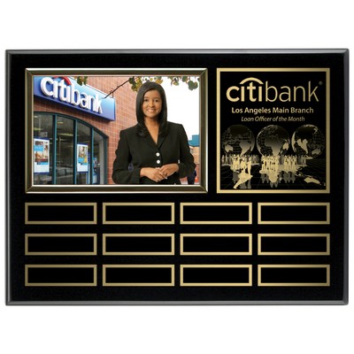 Piano Finish Photo Plaque - Rosewood Finish, Award Trophy, "x1"