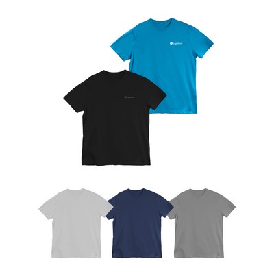 Mens T Shirt with Logo 100% Cotton Short Sleeve Soft Classic Basic T-shirts