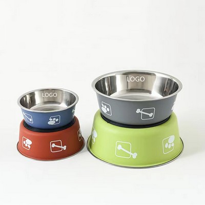 Stainless Steel Pet Food Water Bowl