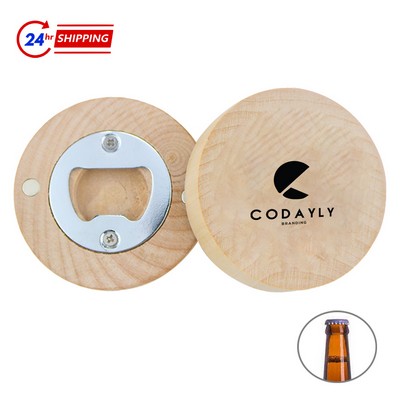 Wooden Refrigerator Sticker Bottle Opener