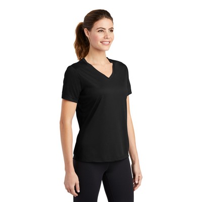 Sport-Tek Women's PosiCharge RacerMesh V-Neck Tee.
