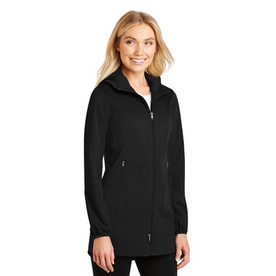 Port Authority Women's Active Hooded Soft Shell Jacket.