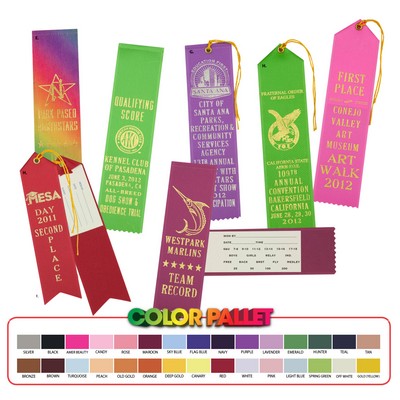 Award Ribbons - Hemmed & Pointed Tops (2 1/2" x 8")