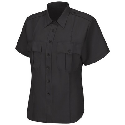 Horace Small - Women's Short Sleeve Zip-Front Sentry Black Shirt