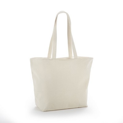 12 Oz. Heavy Cotton Canvas Zippered Tote Bag
