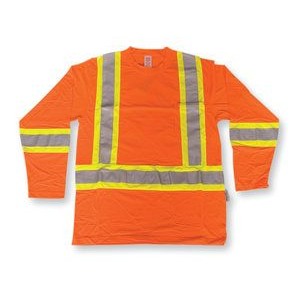 Poly Wicking Orange Long Sleeve Shirt