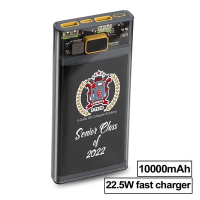 Nauvoo Transparent QuickCharge Power Bank-10000mah PD powerbank