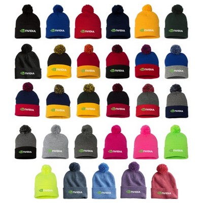Sportsman SP15 12" Pom-Pom Knit Beanie
