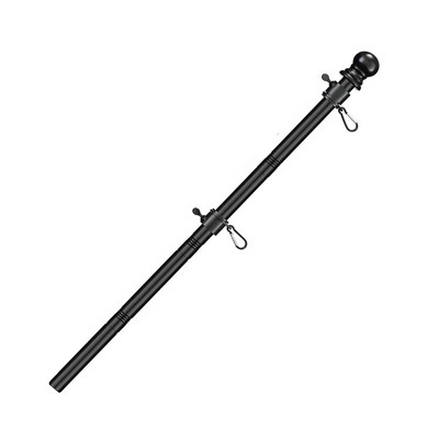 5' Flagpole with Rotating Clips