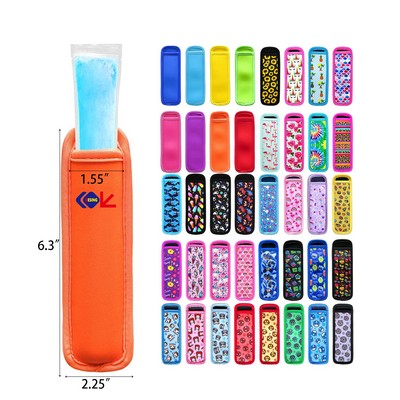 Ice Pop Sleeves Fabric Insulator Sleeves Freezer Popsicle Holder Sleeves
