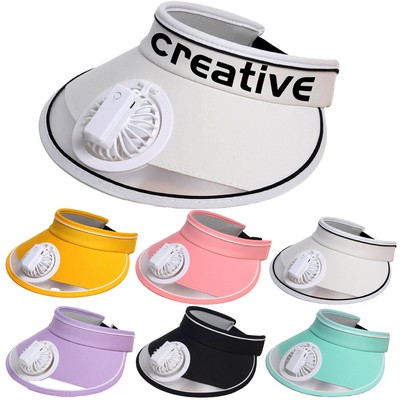 USB Fan Rechargeable Sun Visor Hat