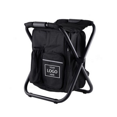 Compact Folding Chair Seat with Cooler Bag