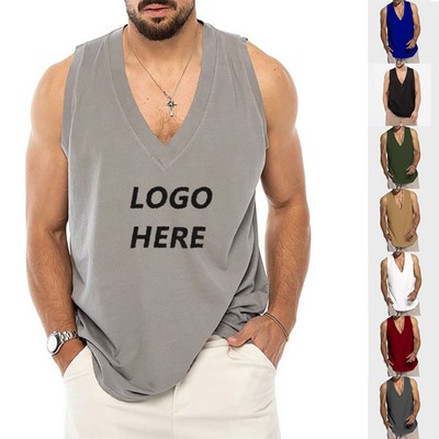 Men's Summer Sleeveless Casual Sport Loose-Fit Tank Top