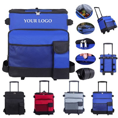 Removable Wheels Insulated Portable Foldable Cooler Bag