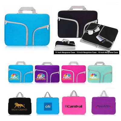 Promotek Neoprene Case for 11" Laptop Tablet Notebook with handle (Blue)
