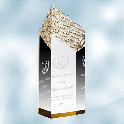 Acrylic Gold Riptide Tower Award