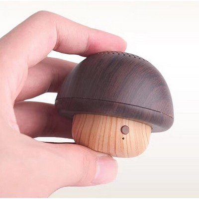 Mini Mushroom Wooden Bluetooth Speaker