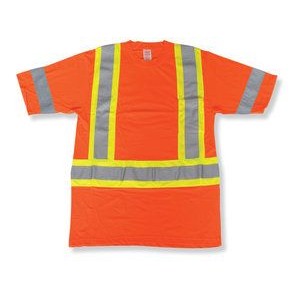 Orange Reflective Cotton T-Shirt