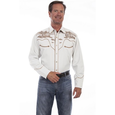Wagon Wheel Embroidered Shirt