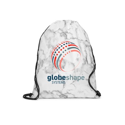 Marble Non-Woven Drawstring Bag