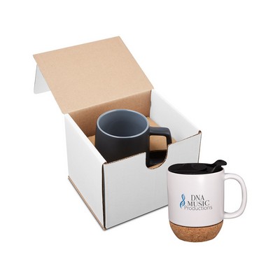 14oz Ceramic Mug With Cork Base In Mailer